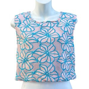 Onia Embroidered Floral Charlotte Top
